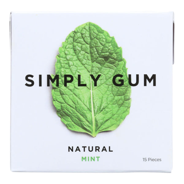 Simply Gum All Natural Gum - Mint - Case Of 12 - 15 Count