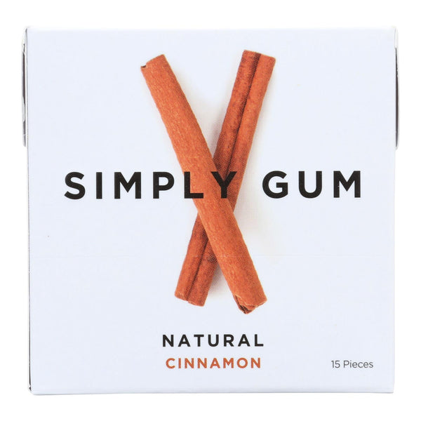 Simply Gum All Natural Gum - Cinnamon - Case Of 12 - 15 Count