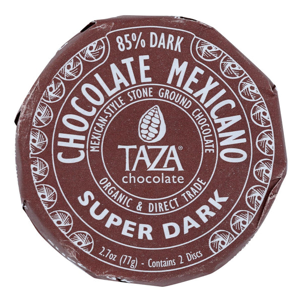 Taza Chocolate Organic Chocolate Mexicano Discs - Super Dark - Case Of 12
