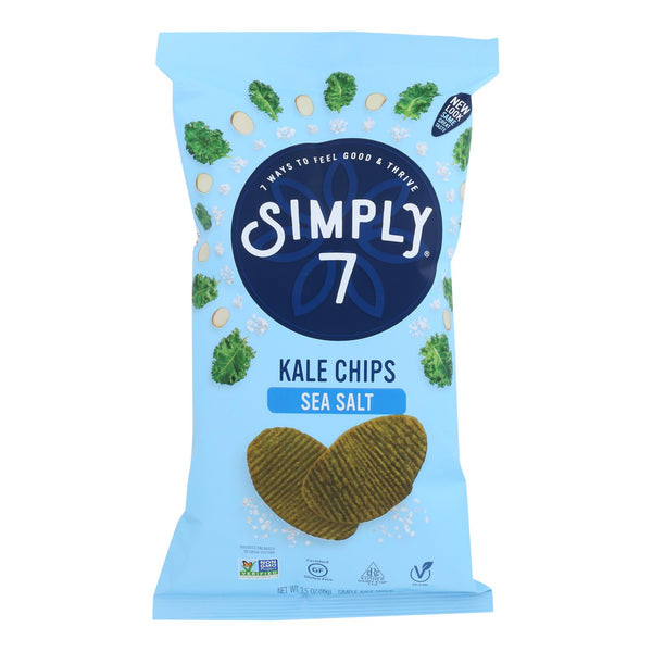 Simply 7 Kale Chips - Sea Salt - Case Of 12 - 3.5 Oz.