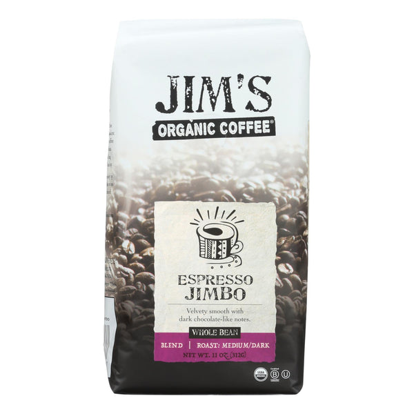 Jim's Organic Coffee - Whole Bean - Espresso Jimbo - Case Of 6 - 11 Oz.