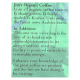 Jims Organic Coffee Coffee Beans - Organic - French Roast - Decaf - 11 Oz