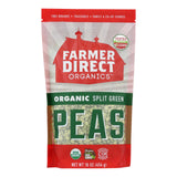 Farmer Direct Co-op Peas - Organic - Split Green - Case Of 12 - 1 Lb.