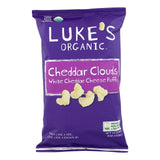 Luke's Organic Cheddar Clouds Cheese Puffs - Case Of 12 - 4 Oz.