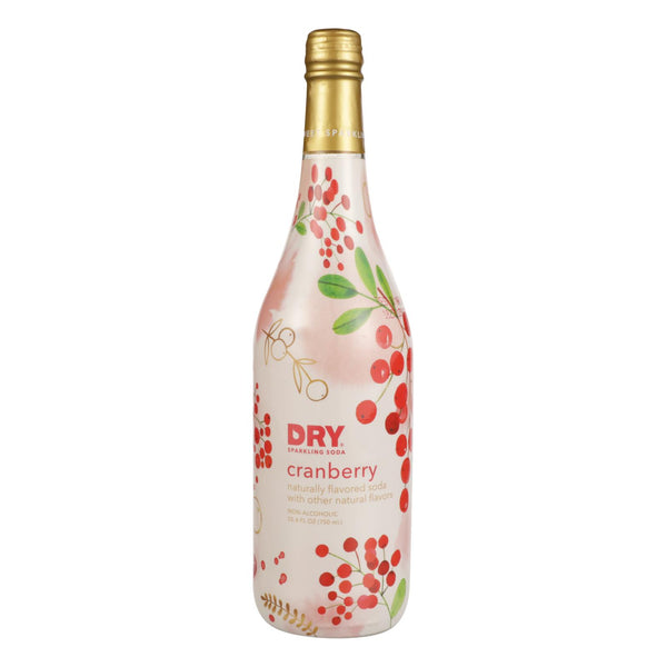 Dry Soda Sparkling Soda - Cranberry Dry - Case Of 12 - 25.4 Fl Oz.