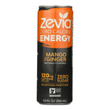 Zevia Zero Calorie Energy Drink - Mango-ginger - Case Of 12 - 12 Fl Oz