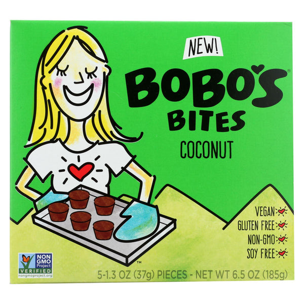 Bobo's Oat Bars - Oat Bites Coconut - Case Of 6-5-1.3 Oz