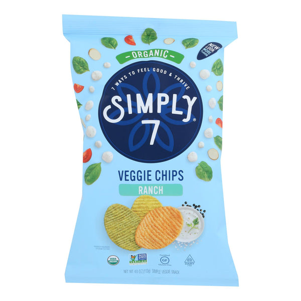 Simply7 Organic Chips - Veggie Ranch - Case Of 12 - 4 Oz