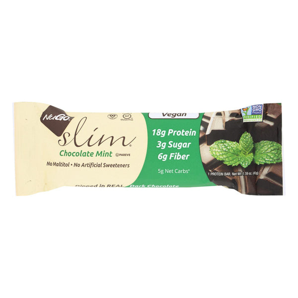 Nugo Nutrition Bar Nugo Slim Bar - Chocolate Mint - Case Of 12 - 1.59 Oz