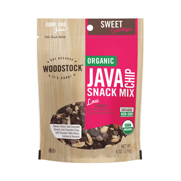 Woodstock Organic Java Chip Snack Mix - Case Of 8 - 6 Oz.