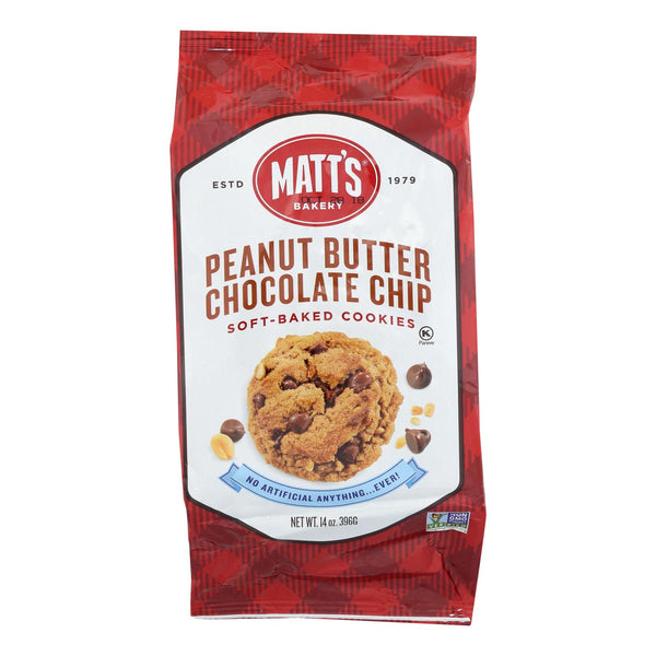 Matt's Cookies - Cookies Peanut Butter Chocolate Chip - Case Of 6 - 14 Oz