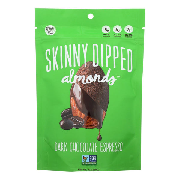 Skinny Dipped Almonds - Dark Chocolate Espresso - Case Of 10 - 3.5 Oz