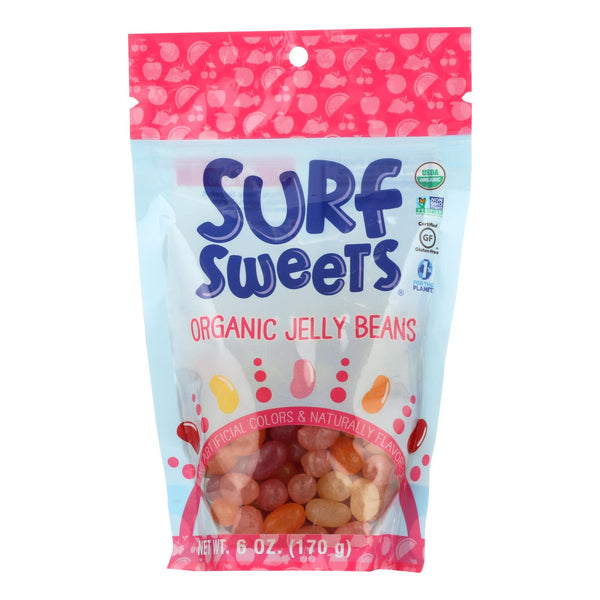 Surf Sweets Organic Candy - Jelly Beans - Case Of 6 - 6 Oz