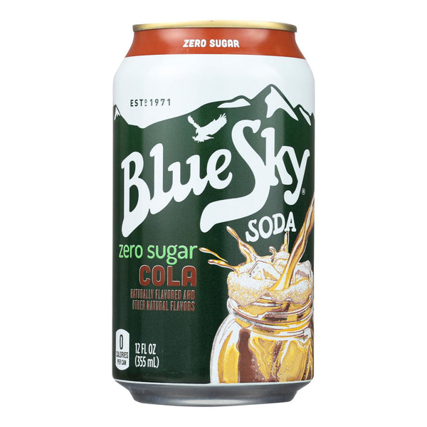 Blue Sky - Soda - Zero Cola - Case Of 4 - 6-12 Fl Oz.