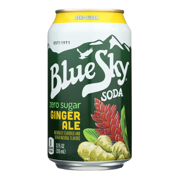 Blue Sky - Soda - Zero Sugar Ginger Ale - Case Of 4 - 6-12 Fl Oz.