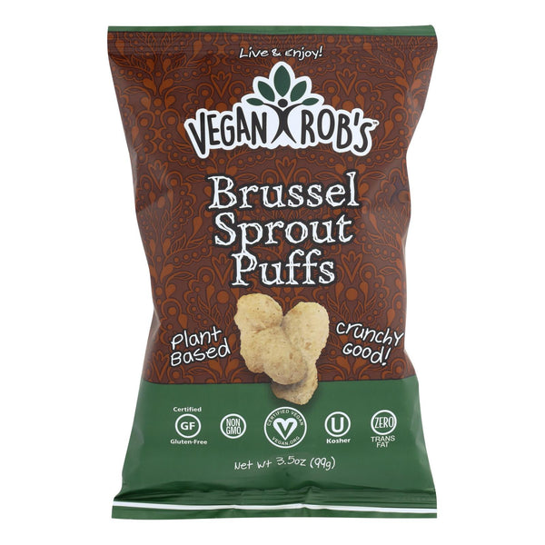 Vegan Rob's Puffs - Brussel Sprout - Case Of 12 - 3.5 Oz