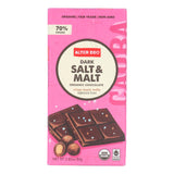 Alter Eco Americas Organic Chocolate Bar - Dark Salt & Malt - Case Of 12