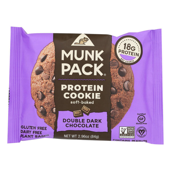 Munk Pack - Protein Cookie - Double Dark Chocolate - Case Of 6 - 2.96 Oz.