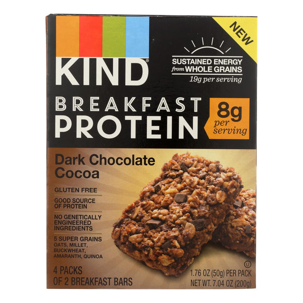 Kind Breakfast Protein Bars - Dark Chocolate Cocoa - Case Of 8 - 4-1.76oz