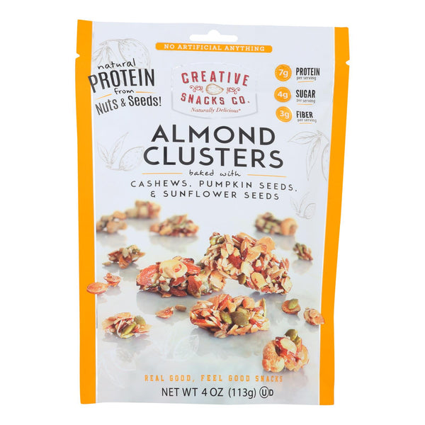 Creative Snacks - Almond Clusters - Cashew And Seeds - Case Of 12 - 4 Oz