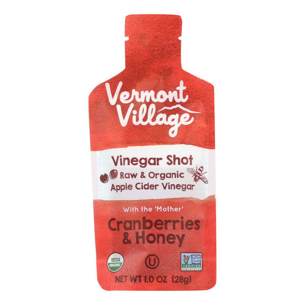 Vermont Village Cranberries & Honey Vinegar Shot  - Case Of 12 - 1 Fz
