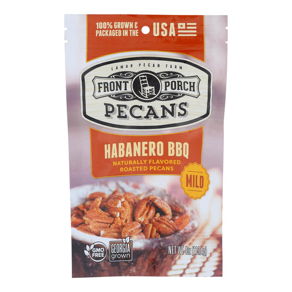 Front Porch Pecans - All Natural Roasted Pecans - Habanero Bbq - Case Of 6, 4 Oz