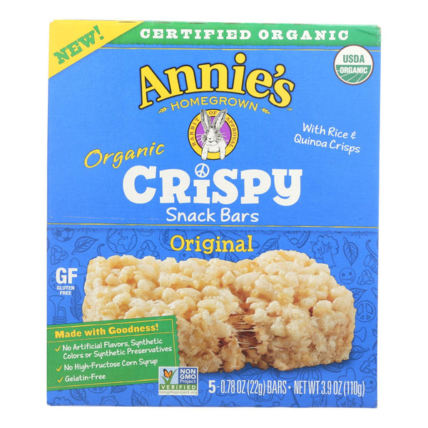 Annie's Homegrown Snack Bar - Original - Case Of 8 - 3.9 Oz.
