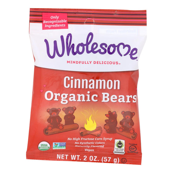 Wholesome! Candy - Organic - Cinnamon Bears - Case Of 12 - 2 Oz