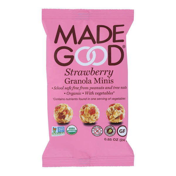 Made Good - Granola Minis - Strawberry - Case Of 12 - 0.85 Oz.