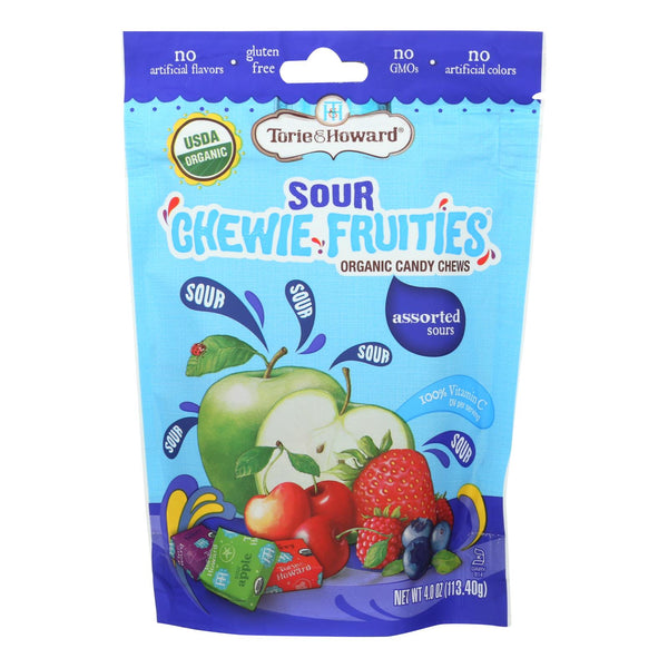 Torie And Howard - Chewy Fruities Organic Candy Chews - Sour Assorted, Case Of 6