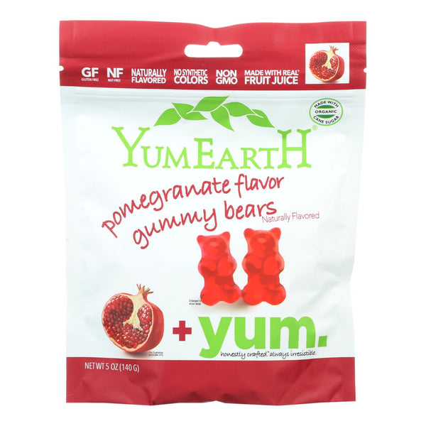 Yumearth Organics - Organic Gummy Bears - Pomegranate - Case Of 12 - 5 Oz.