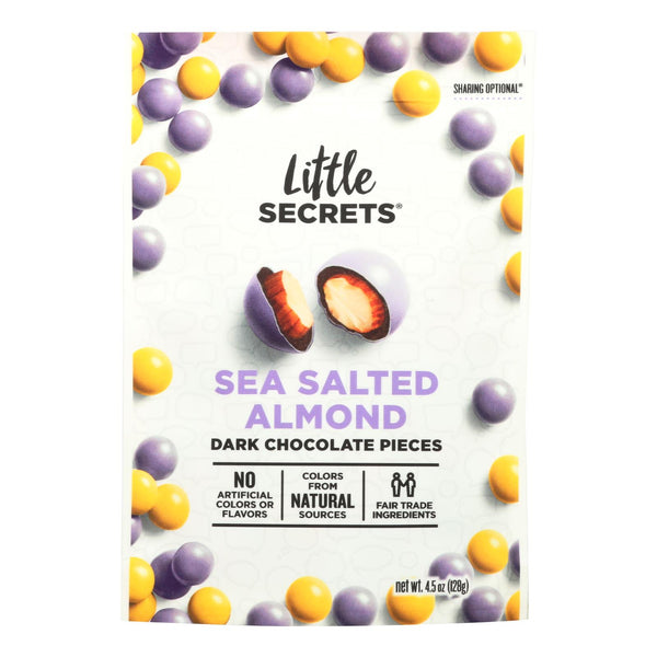 Little Secrets - Candies - Dark Chocolate Sea Salted Almond Pieces - Case Of 8