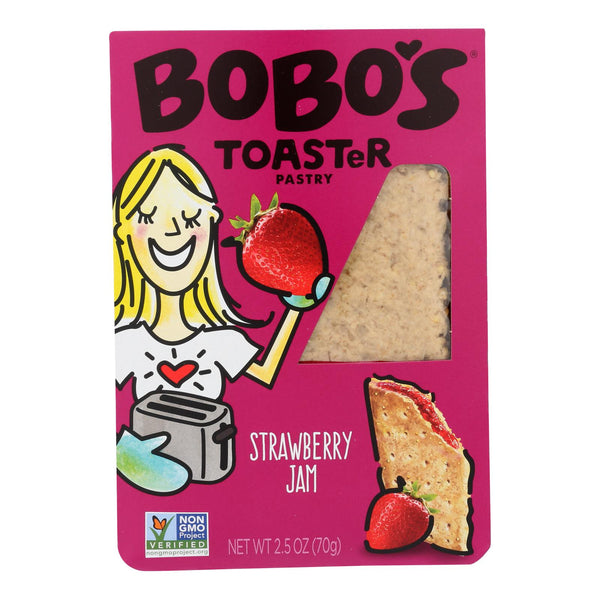 Bobo's Oat Bars - Toaster Pastry - Strawberry Jam - Case Of 12 - 2.5 Oz.