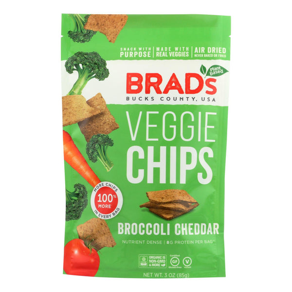 Brad's Plant Based - Veggie Chip - Broccoli Cheddar - Case Of 12 - 3 Oz.