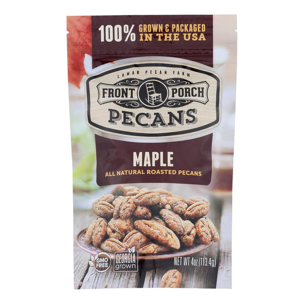 Front Porch Pecans - All Natural Roasted Pecans - Maple - Case Of 6 - 4 Oz.