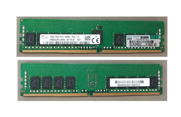 HP Enterprise OEM HPE 16GB (1x16GB) Single Rank x4 DDR4-2666 CAS-19-19-19 Registered Memory Kit