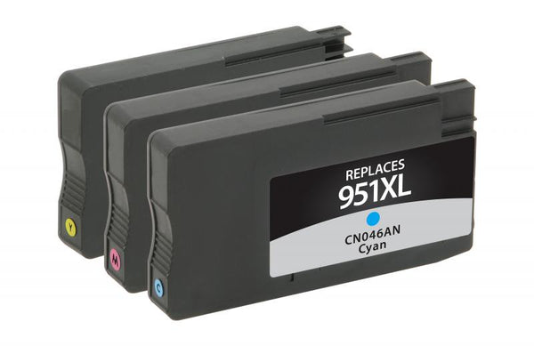 CIG Remanufactured Cyan, Magenta, Yellow Ink Cartridges for HP 951XL 3-Pack
