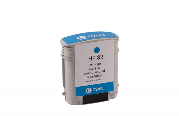 Remanufactured High Yield Cyan Wide Format Ink Cartridge for HP C4911A (HP 82)