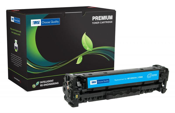 MSE Remanufactured Extended Yield Cyan Toner Cartridge for HP CC531A (HP 304A)