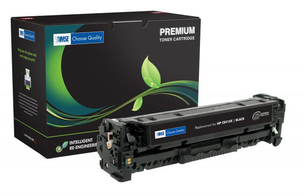 MSE Remanufactured Extended Yield Black Toner Cartridge for HP CE410X (HP 305X)