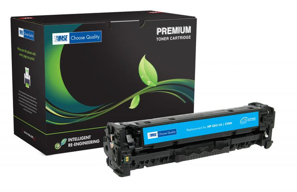 MSE Remanufactured Extended Yield Cyan Toner Cartridge for HP CE411A (HP 305A)