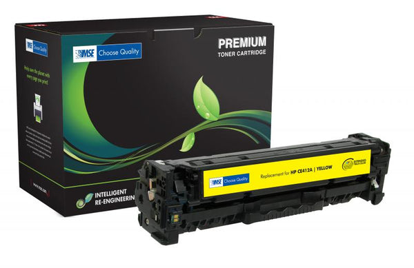 MSE Remanufactured Extended Yield Yellow Toner Cartridge for HP CE412A (HP 305A)