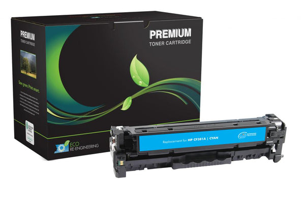 Remanufactured Extended Yield Cyan Toner Cartridge for HP CF381A (HP 312A)
