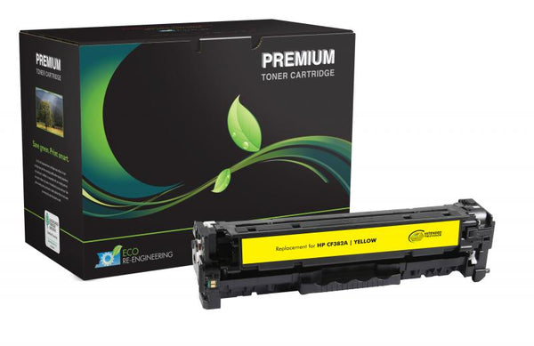 MSE Remanufactured Extended Yield Yellow Toner Cartridge for HP CF382A (HP 312A)