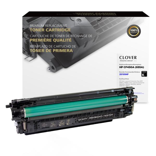 Clover Imaging Remanufactured Black Toner Cartridge for HP CF450A (HP 655A)