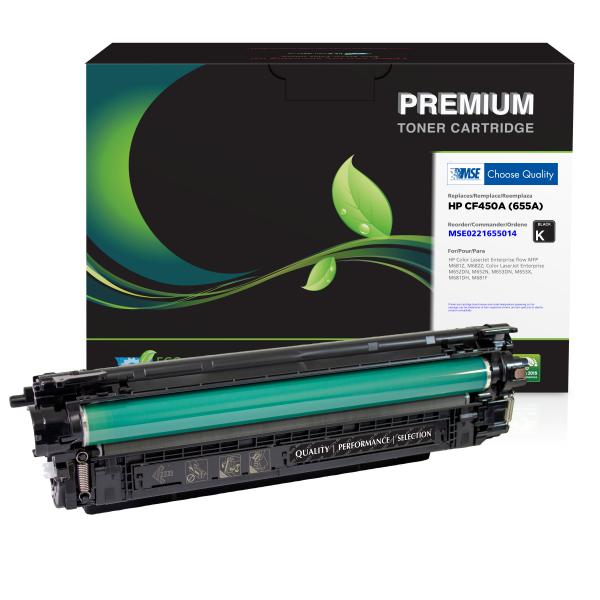 MSE Remanufactured Black Toner Cartridge for HP CF450A (HP 655A)