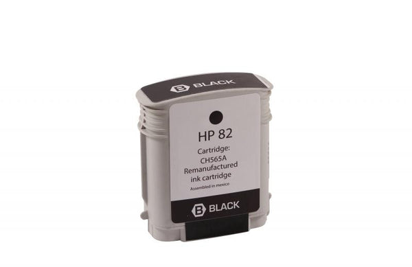 Remanufactured High Yield Black Wide Format Ink Cartridge for HP CH565A (HP 82)