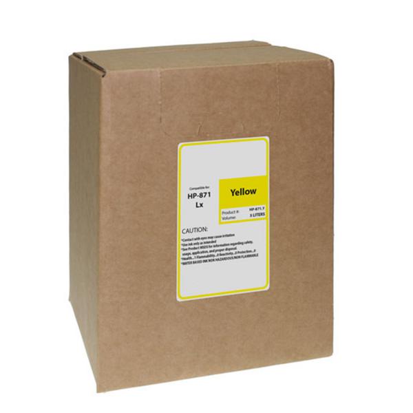 WF Non-OEM New Yellow Wide Format Ink Bag for HP 871 (G0Y81D)