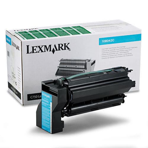 Lexmark 10B042C Cyan, High Yield Toner Cartridge