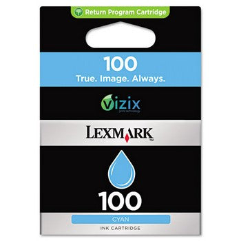 Lexmark 100 Cyan, Standard Yield Ink Cartridge, Lexmark 14N0900